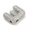 Platinum Plated Brass Micro Pave Cubic Zirconia Pendants KK-L073-001P-E-2