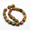 Natural Unakite Faceted Rhombus Beads Strands G-L235A-10-2