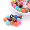 Mixed Acrylic Gemstone Round Beads For DIY Jewelry and Bracelets X-PGB281Y-1