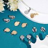 SUNNYCLUE 20Pcs 2 Colors 304 Stainless Steel Clip on Earring Pads STAS-SC0004-25-4