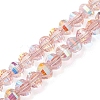 Electroplate Glass Beads Strands X-EGLA-K015-11A-1