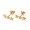 304 Stainless Steel Star Stud Earrings for Women EJEW-C004-03G-1