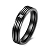 Valentine's Day Gifts Titanium Steel Cubic Zirconia Couple Rings For Women RJEW-BB16464-9B-1