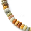 Natural Crazy Agate Flat Round Beaded Stretch Bracelets for Women BJEW-JB09717-04-3