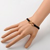 Valentines Gift Ideas for Her Faux Suede Cord Alloy Infinity Link Bracelets X-BJEW-JB01260-2