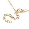 Enamel Apple Pendant Necklace with Golden Brass Cable Chains for Teachers' Day NJEW-TA00047-7