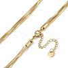304 Stainless Steel Snake Chain Necklaces NJEW-U004-05G-3