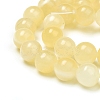 Natural Yellow Jade Beads Strands G-G829-04-8mm-3