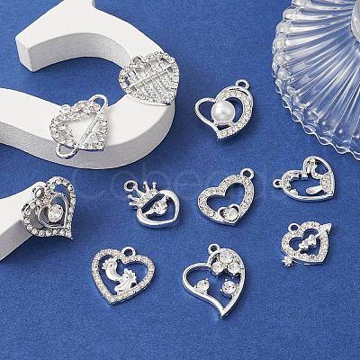 10Pcs 10 Style Alloy Pendants ALRI-YW0001-18P-1