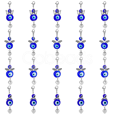 HOBBIESAY 20Pcs Fairy with Heart Tibetan Style Alloy Pendant Decorates HJEW-HY0001-05-1