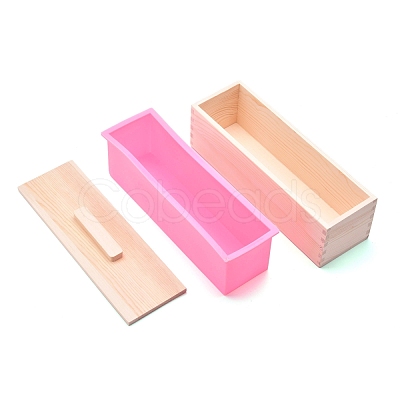 Rectangular Pine Wood Soap Molds Sets DIY-F057-03C-1