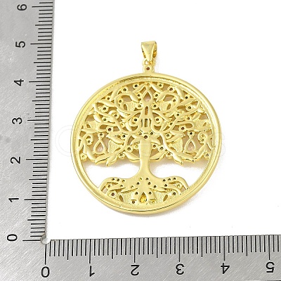 Brass Micro Pave Cubic Zirconia Pendants KK-E111-25G-1