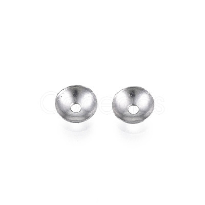 Non-Tarnish 304 Stainless Steel Bead Caps STAS-S057-48A-P-1