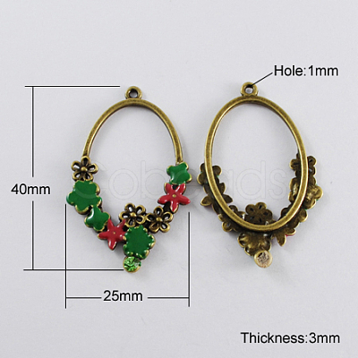 Alloy Enamel Pendants ENAM-EA10958Y-AB-M-1