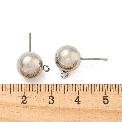 Non-Tarnish 304 Stainless Steel Stud Earring Findings STAS-O004-10G-P-1