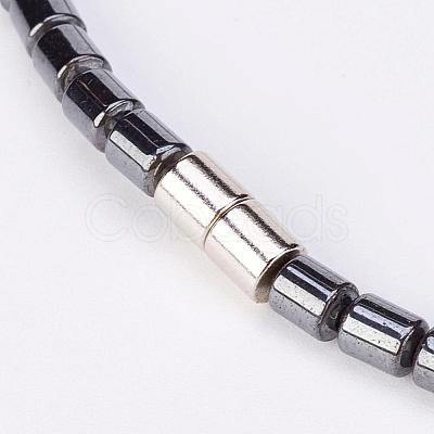 Non-Magnetic Synthetic Hematite Pendant Necklaces NJEW-F168-22-1