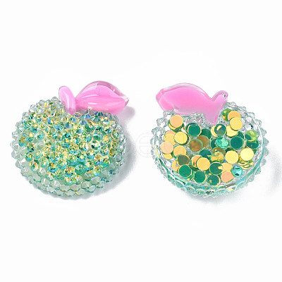 Transparent Resin Cabochons CRES-N034-09-1