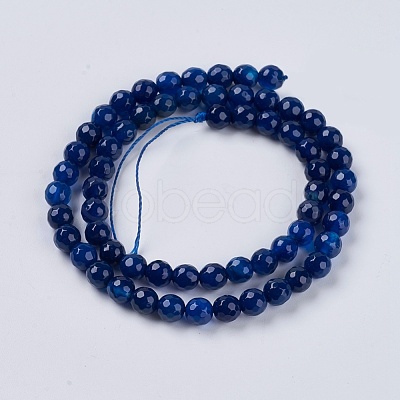 Natural Agate Beads Strand G-G580-6mm-02-1