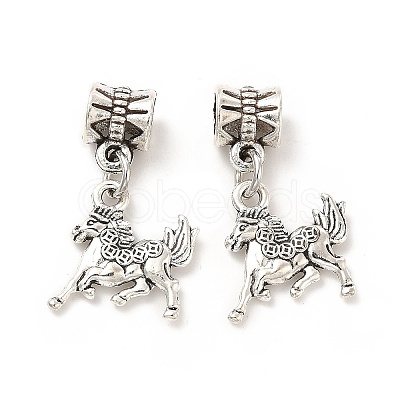 Rack Plating Tibetan Style Alloy European Dangle Charms PALLOY-P289-23AS-1