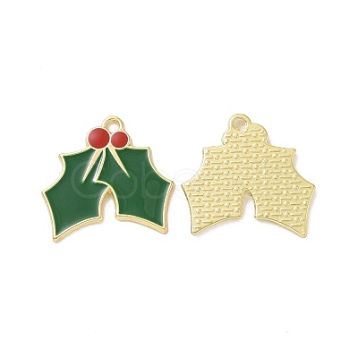 Christmas Theme Rack Plating Alloy Enamel Pendants PALLOY-O109-20LG-1