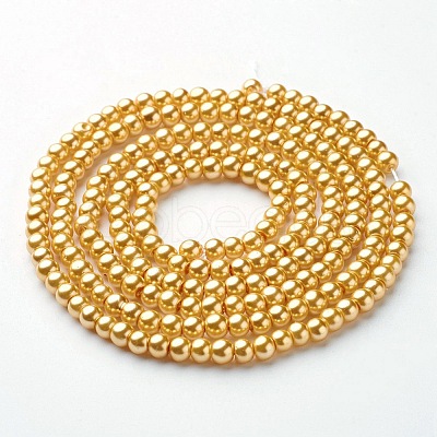 Glass Pearl Beads Strands X-HY-4D-B28-1