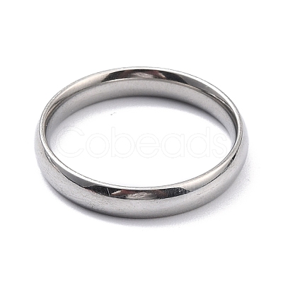 Ion Plating(IP) 304 Stainless Steel Simple Plain Band Finger Ring for Women RJEW-B036-06-1