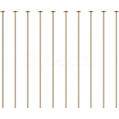 Brass Flat Head Pins KK-BC0004-01-0.7x45-1