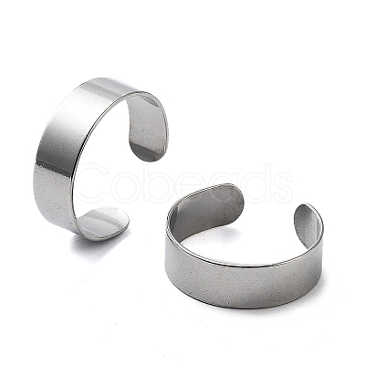 Non-Tarnish 304 Stainless Steel Cuff Rings STAS-M333-04A-P-1