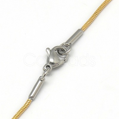 Trendy Unisex 201 Stainless Steel Snake Chain Necklaces NJEW-L043-06-1