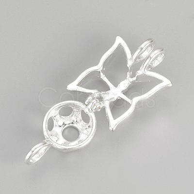 Alloy Diffuser Locket Pendants PALLOY-S062-41S-1