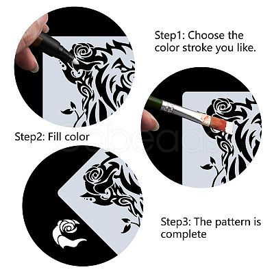 PET Plastic Drawing Painting Stencils Templates DIY-WH0244-092-1