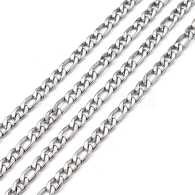 Tarnish Resistant 304 Stainless Steel Mother-Son Chains CHS-K001-32-7mm-1