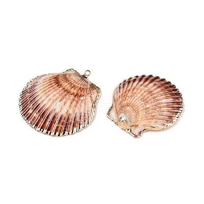 Natural Scallop Shell Pendants SSHEL-N038-17-1