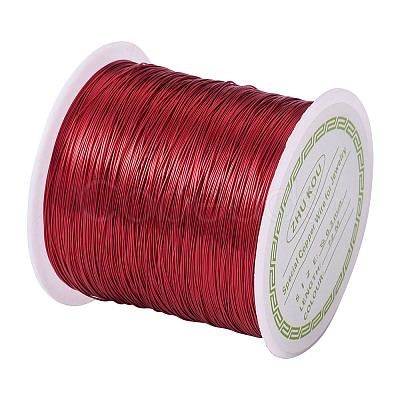 Round Copper Wire Copper Beading Wire for Jewelry Making YS-TAC0004-0.3mm-16-1