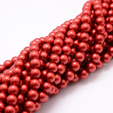 Shell Pearl Bead Strands BSHE-L026-08-8mm-1