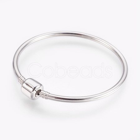 304 Stainless Steel European Style Bangle Making BJEW-F167-01P-C-1