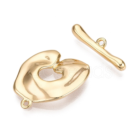 Brass Toggle Clasps KK-N254-148G-1