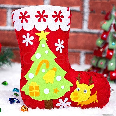 DIY Non-woven Fabric Christmas Sock Kits DIY-Q031-02D-1