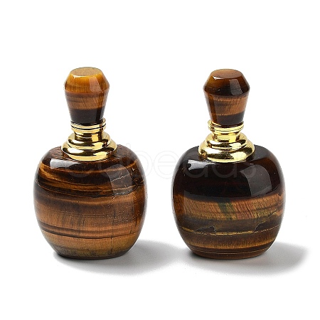 Natural Tiger Eye Dropper Bottles DJEW-K024-01G-08-1