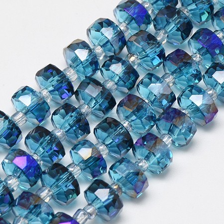 Electroplate Glass Beads Strands EGLA-Q083-8mm-A02-1