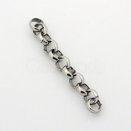 Men's Jewelry Making 304 Stainless Steel Rolo Chains CHS-A003G-7.0mm-1