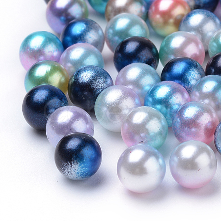 Rainbow Acrylic Imitation Pearl Beads OACR-R065-8mm-A-1