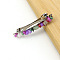 Alloy Hair Barrettes, with Gemstone, Hair Accessories for Women & Girls, 80x15mm