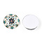 Glass Cabochons, Half Round with Kaleidoscope Pattern, Colorful, 25x7.5mm