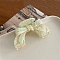 Cellulose Acetate & Iron Claw Hair Clips, Hair Accessories for Women & Girls, Bowknot, Pale Goldenrod, 56x91x55mm