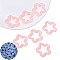 Luminous Acrylic Pendant, Glow in the Dark, Star Charm, Light Coral, 30x30mm, Hole: 2mm, 10pcs/bag