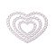 Heart Frame Carbon Steel Cutting Dies Stencils, for DIY Scrapbooking/Photo Album, Decorative Embossing DIY Paper Card, Matte Platinum Color, 113x100x0.8mm