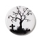 Halloween Series Acrylic Cbabochons, Black, Tree, 25x3mm