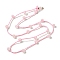 Natural Rose Quartz Braided Bead Necklacess, Nylon Cord Adjustable Necklaces, 21.65~22.24 inch(55~56.5cm)