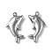 Non-Tarnish 304 Stainless Steel Pendants, Dolphin Charm, Stainless Steel Color, 22x14x3mm, Hole: 1mm